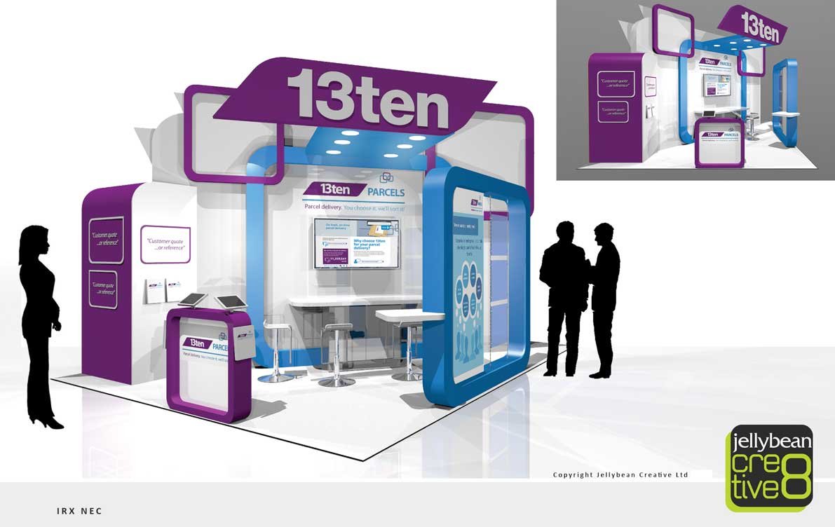 Exhibition stand design for 13ten parcels