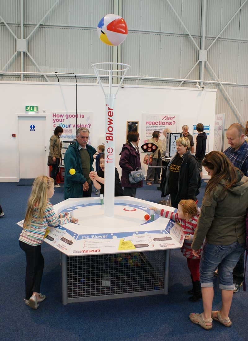 Museum interactive displays. Bernouli Blower
