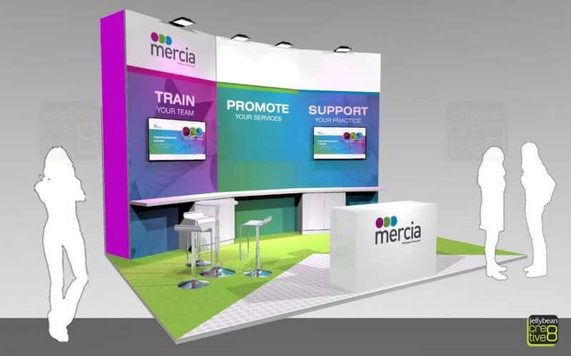 SITS Conference Booth Design Proposal for Mercia Group exhibiting at NEC Birmingham