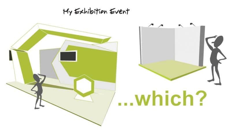 Define the type of exhibition stand design you require for your trade show event.